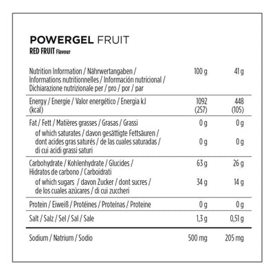 Powerbar Powergel Frucht (24 x 41 g) – rote Frucht
