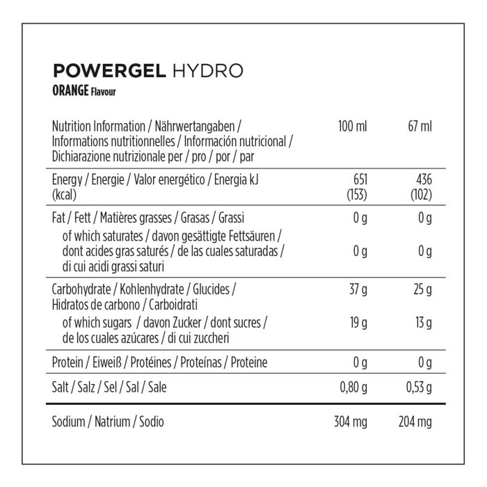 Powerbar Powergel Hydro (24 x 67 ml) – Orange