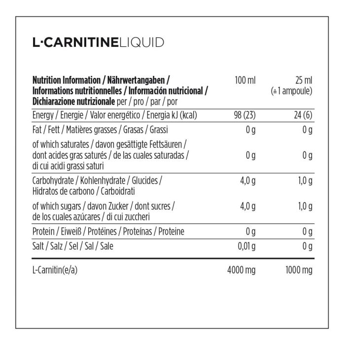Powerbar L-Carnitin flüssig (20 x 25ml)