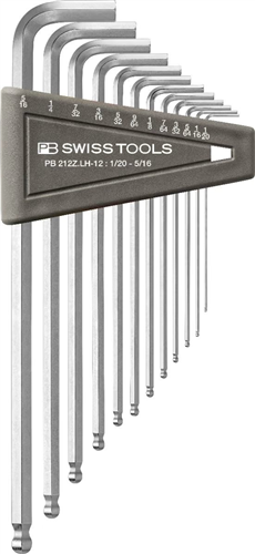 Pb Swiss Tools PB Inbusschlüsselsatz lang + Kugelkopf Zoll