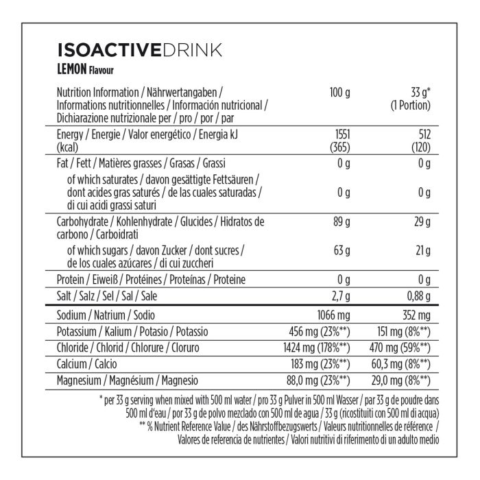 Powerbar isoactive 600 (1 x 600gr) - Zitrone