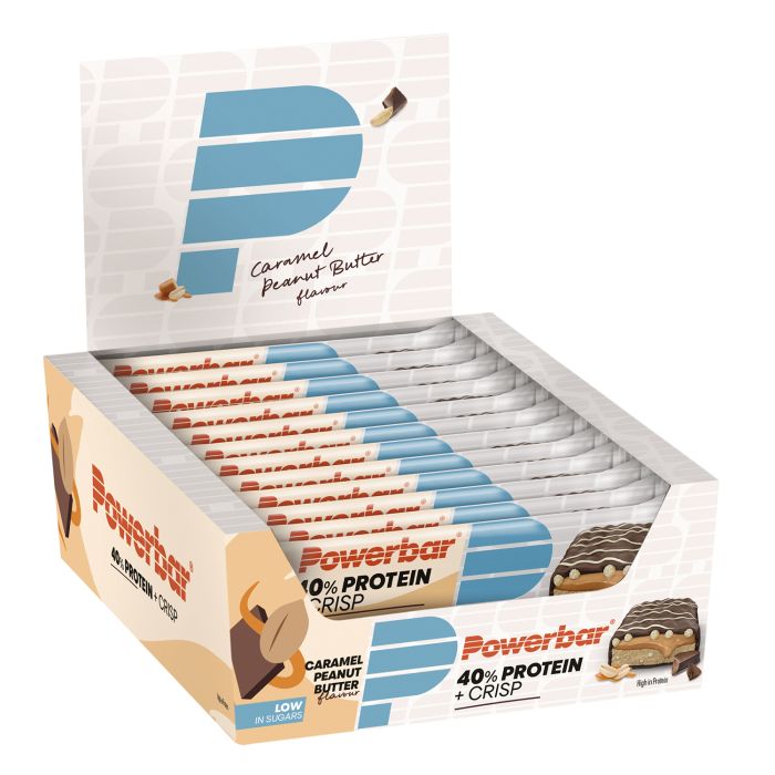 Powerbar 40 % Protein+ Chips (12 x 40 g) – Karamell-Erdnussbutter