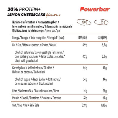 Powerbar 30 % Protein+ (15 x 55 g) – Zitronen-Käsekuchen