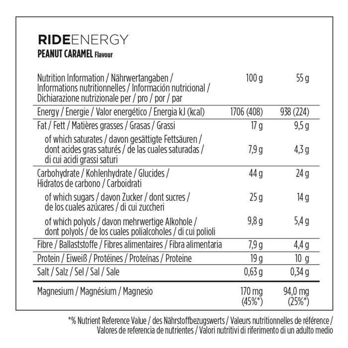 Powerbar Ride Energy (18 x 55 g) – Erdnusskaramell