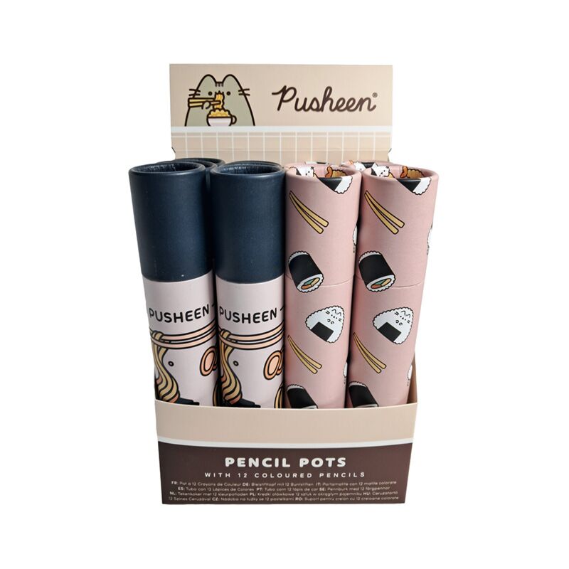 Union Pusheen The Cat Sushi Club Zeichenetui mit 12 Buntstiften