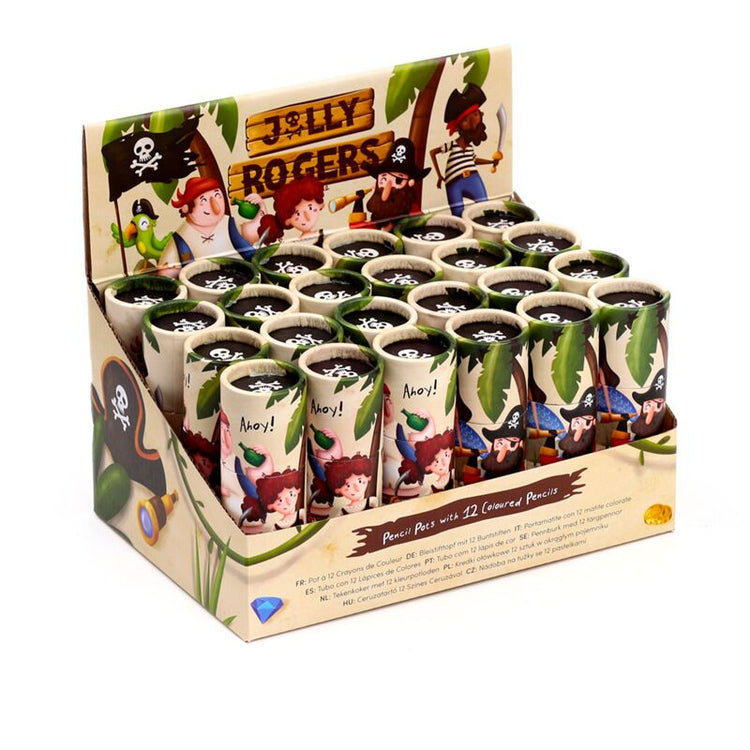 Jolly Rogers Pirat Zeichnung Kocher 12 farbige Stifte