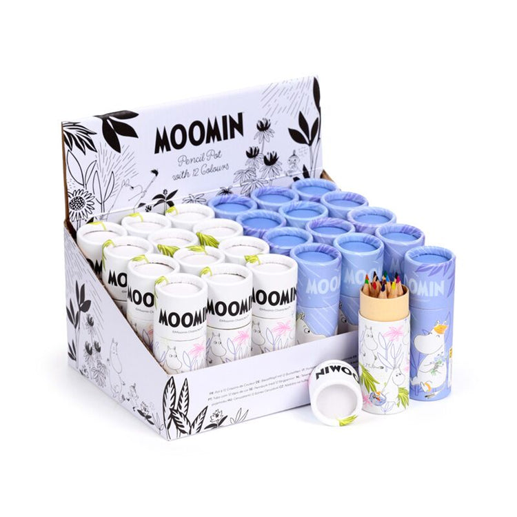 Moomin -Zeichnungskoffer 12 farbige Stifte