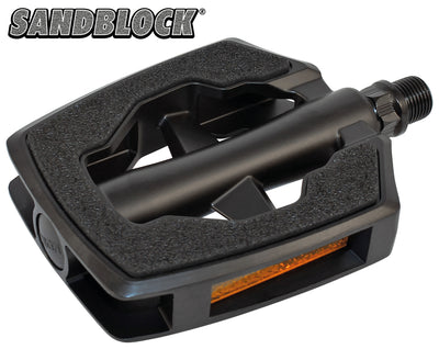 Union Pedal SP-2890, mattschwarz, schwarzer Sandblock, auf Karte.