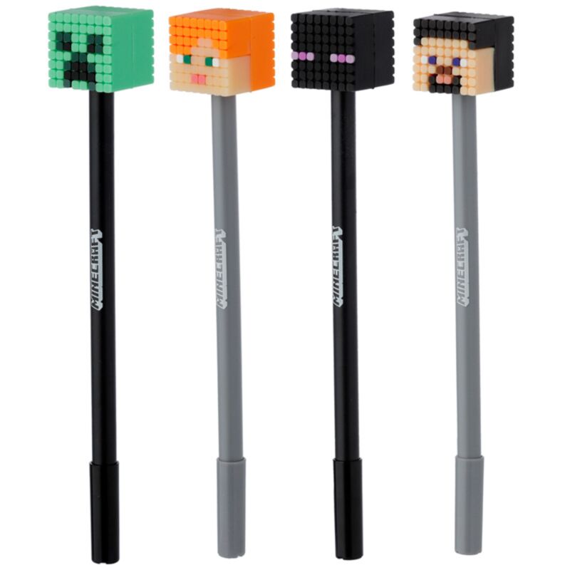 Minecraft Fine Autor Pen Siliconen Top (Alex Steve Creeper Enderman)