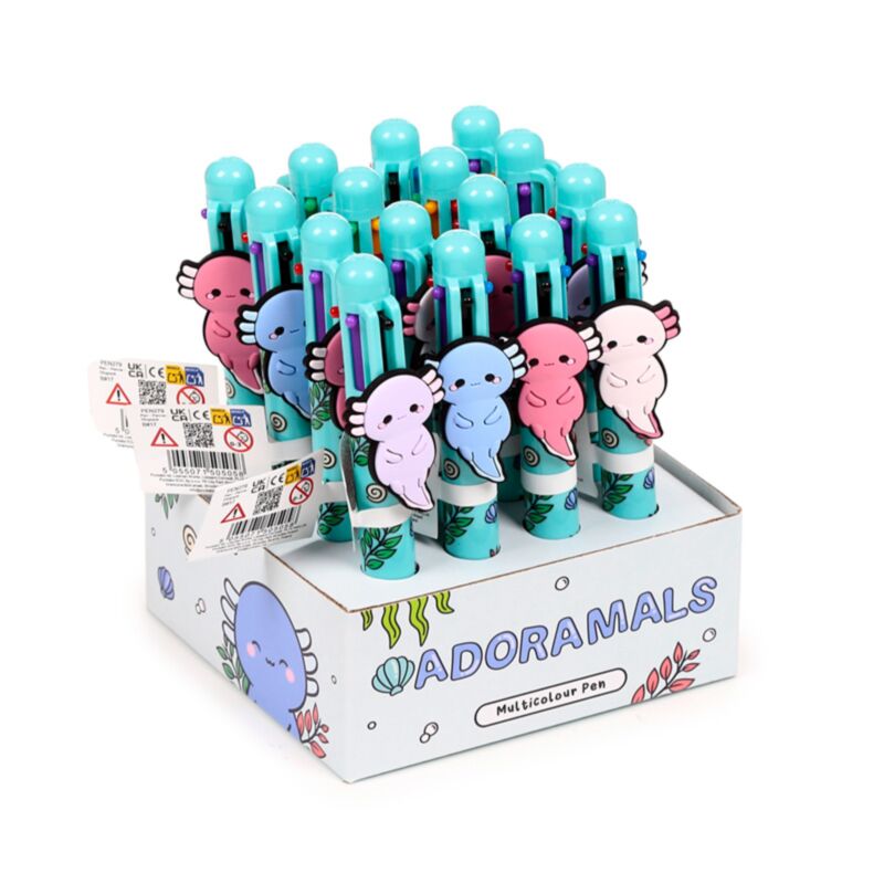Adoramals Maddie de Axolotl mehrfarbiger Stift (6 Farben)