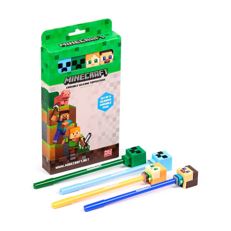 Set mit 4 löschbaren Stiften Minecraft Chibi Top