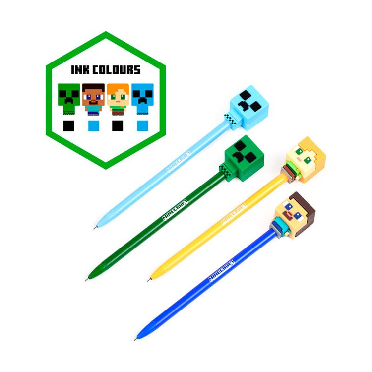 Set mit 4 löschbaren Stiften Minecraft Chibi Top