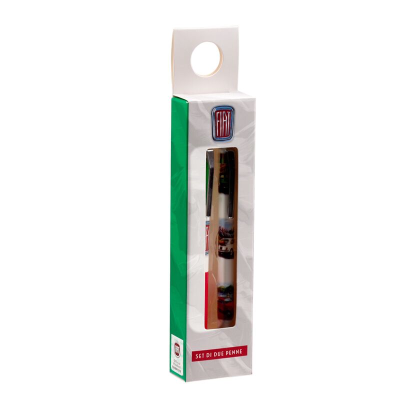 Fiat 500 Retro Duo Pen Set Schwarz