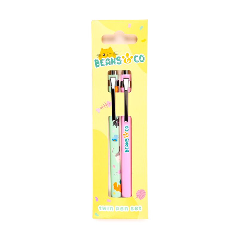 Beans Co Cat Duo Pen Set Schwarz