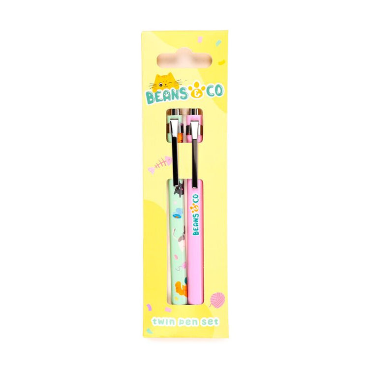Beans Co Cat Duo Pen Set Schwarz