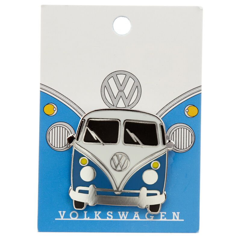 Volkswagen Van VW T1 Blue Emaille Button Abzeichen