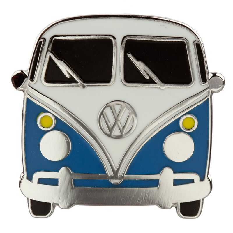 Volkswagen Van VW T1 Blue Emaille Button Abzeichen