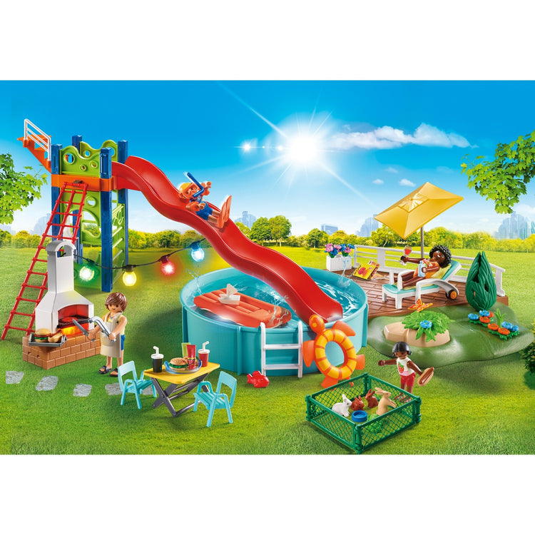 Playmobil City Life Swimming Pool Party mit Folie 70987