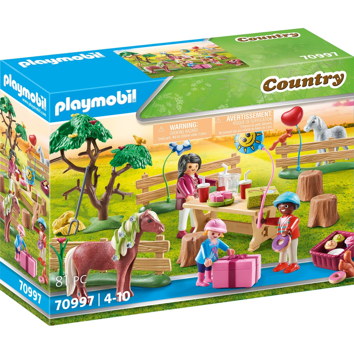 Playmobil Country Kindergeburtstagsfeier auf der Pony Farm 70997