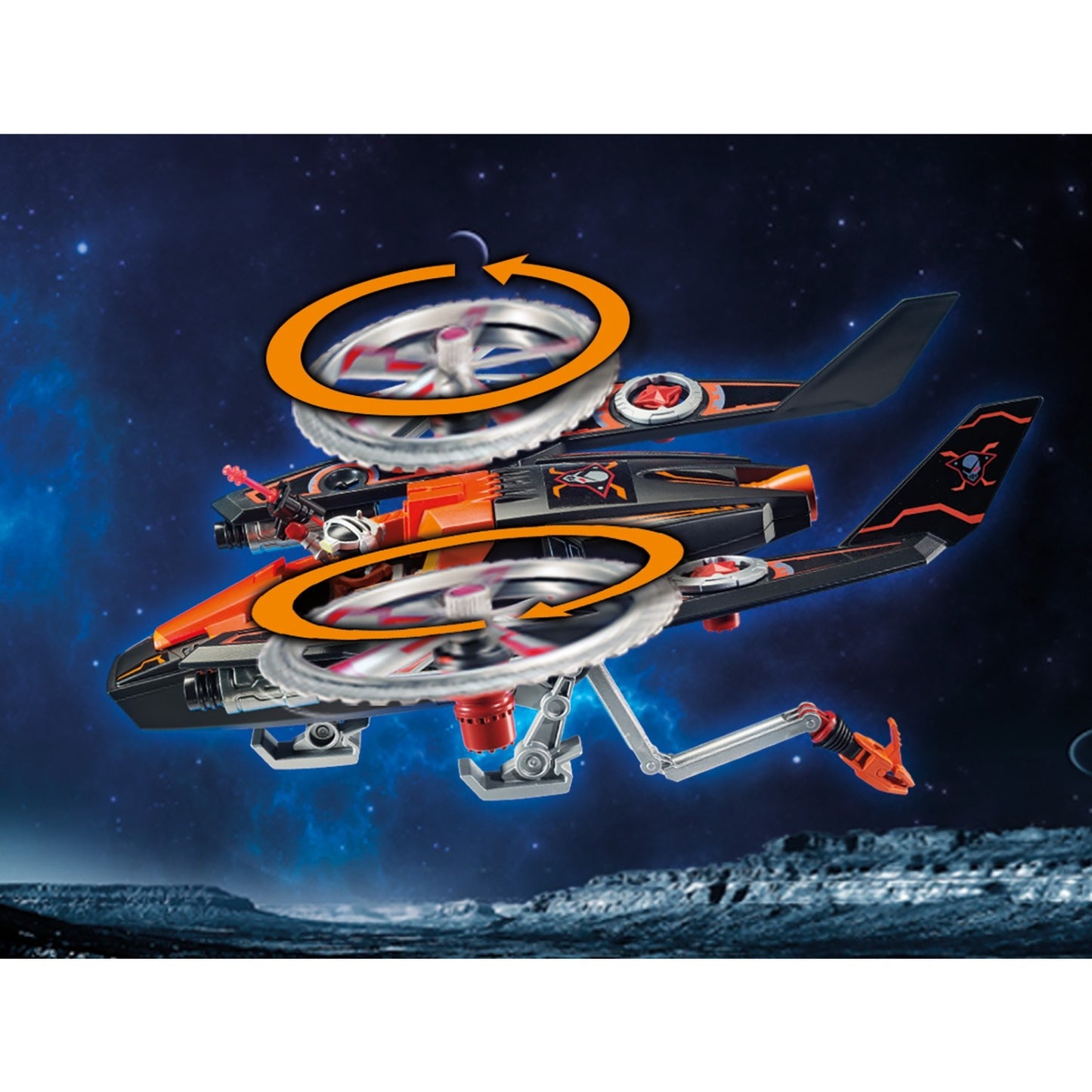 Playmobil Galaxy Police Galaxy Pirate Hubschrauber
