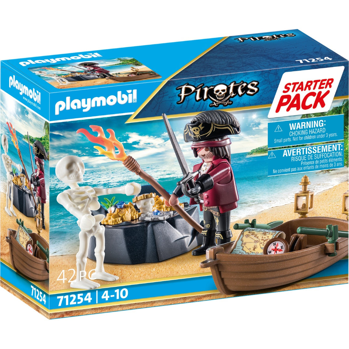 Playmobilstarterpack Pirat mit Ruderboot 71254