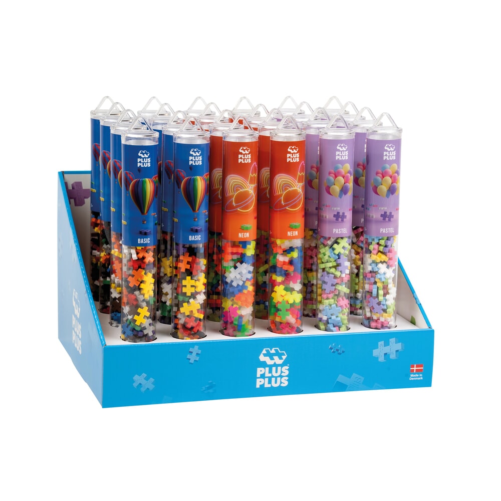 Plus-Plus-Klassiker-Farbmix: 24 Tuben Plus-Plus-Display (7233)