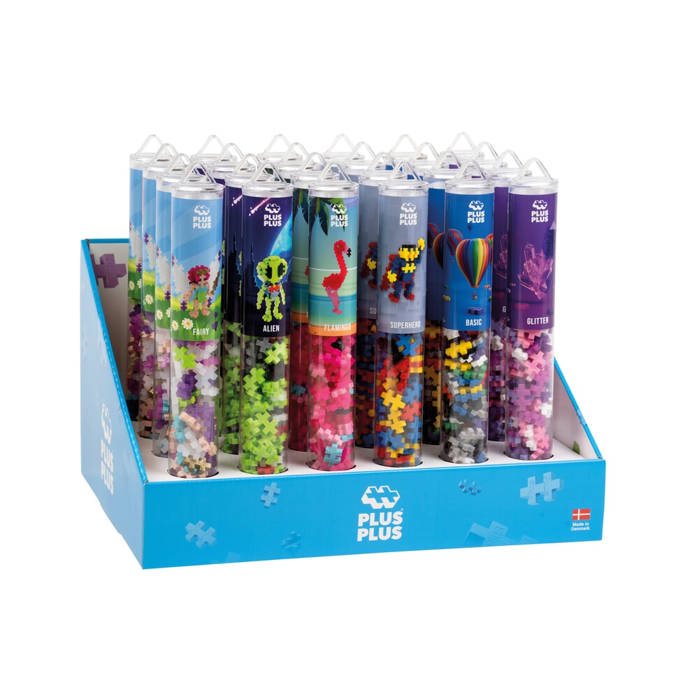 Plus-Plus-Mischzeichen: 24 Stück Tube Plus-Plus-Display (7270)