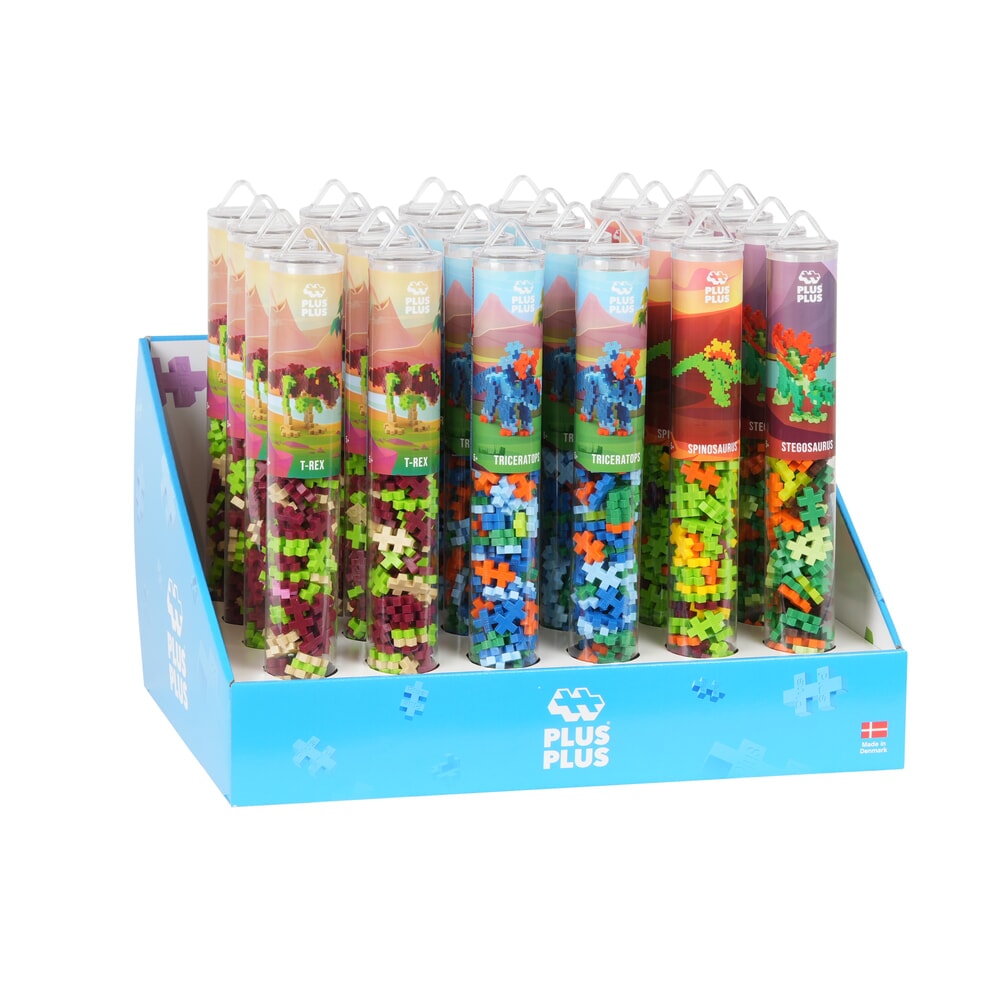 Plus-Plus-Dinosaurier: 24-teiliges Röhren-Plus-Plus-Display (7236)