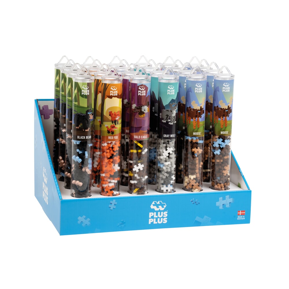 Plus Plus Wildtiere: 24 Stück Tube Plus-Plus Display (7287)