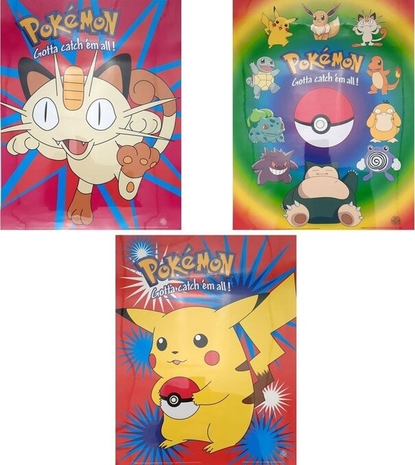 Pokemon-Pokémon-Luxus-Poster-Set 3, sortiert, 50 x 40 cm, plastifiziert