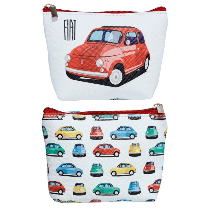 Retro Fiat 500 PVC -Brieftasche