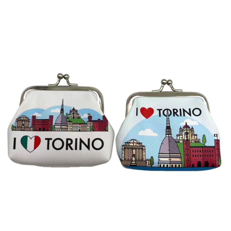 Ich Herz -Turin -Brieftasche mit Schnitt