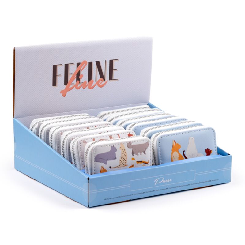 Katzenfeine Katze Ronds Brieftasche - klein