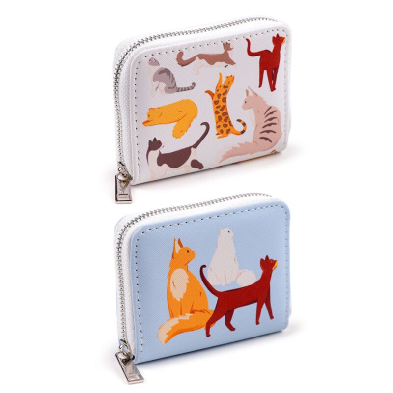 Katzenfeine Katze Ronds Brieftasche - klein