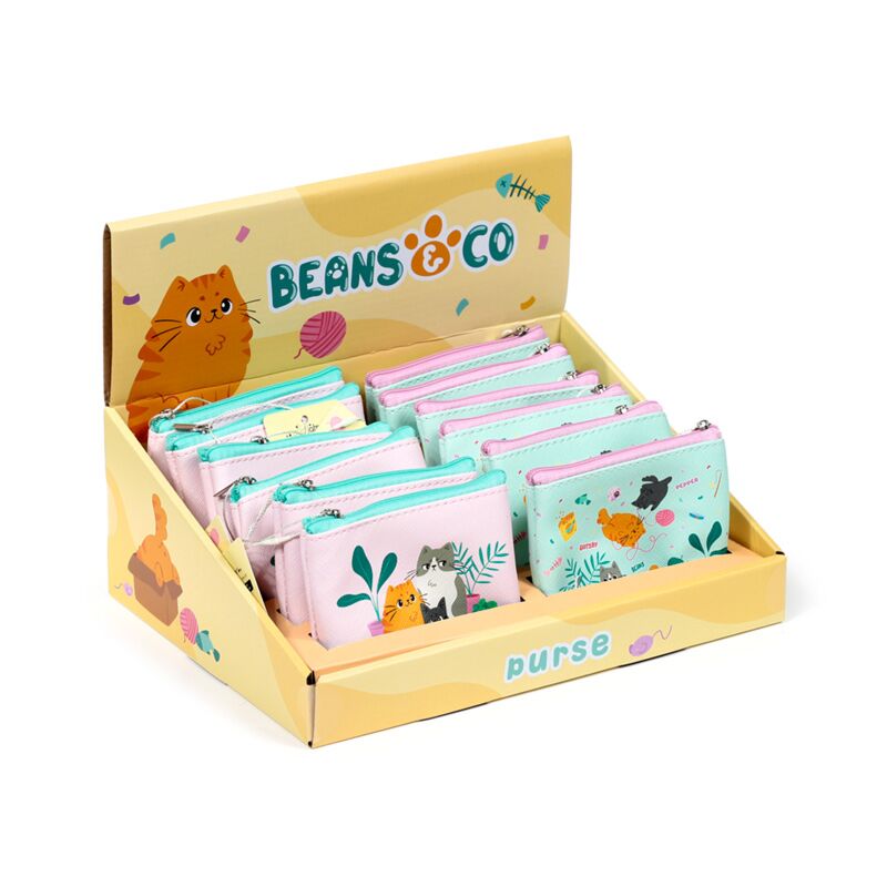 Beans Co -Katzen PVC -Brieftasche