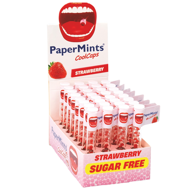 Papermints Coolcaps Tuben Erdbeere (32 Stück)