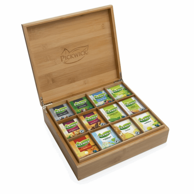 Pickwick professionelle Teetruhe Bambus 12 Fächer