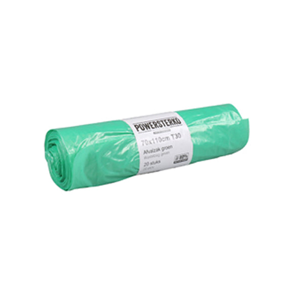 Powersterko Abfallsack 70x110 cm grün T30 (300 Stück)