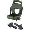 Rücksitz Junior 6+ Fußstütze + Gurt army green schwarz