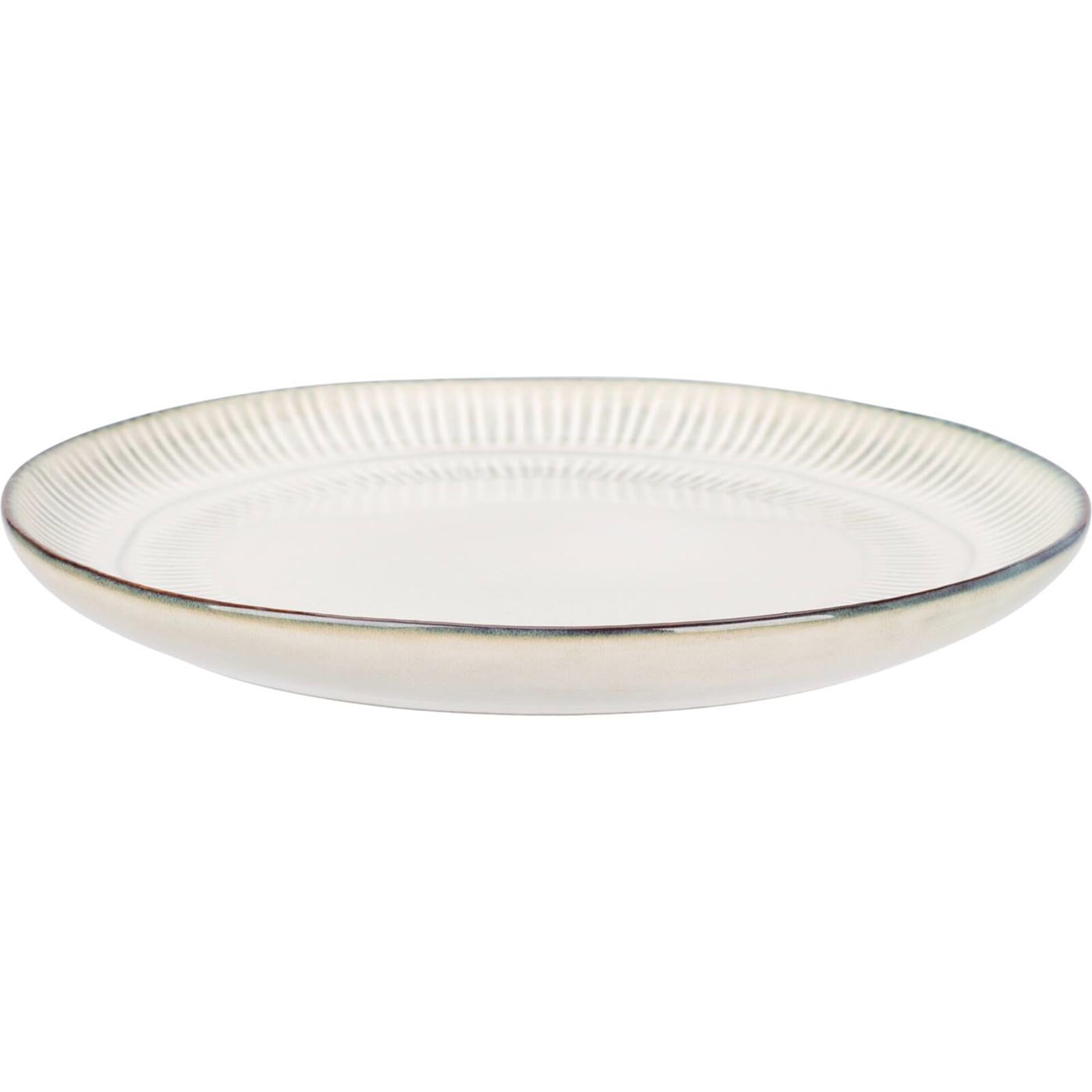 Excellent Houseware Teller Steingut Gres ø21cm Box mit 6 Stück