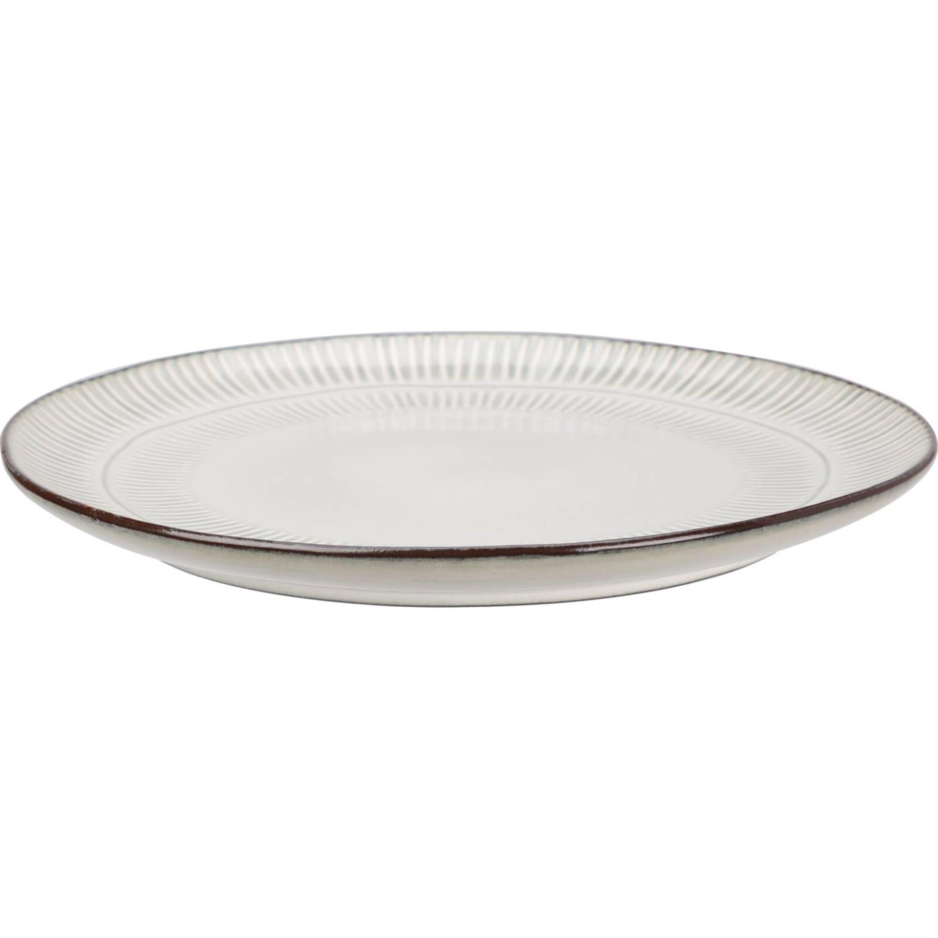 Excellent Houseware Teller Steingut Gres ø27cm Box mit 6 Stück