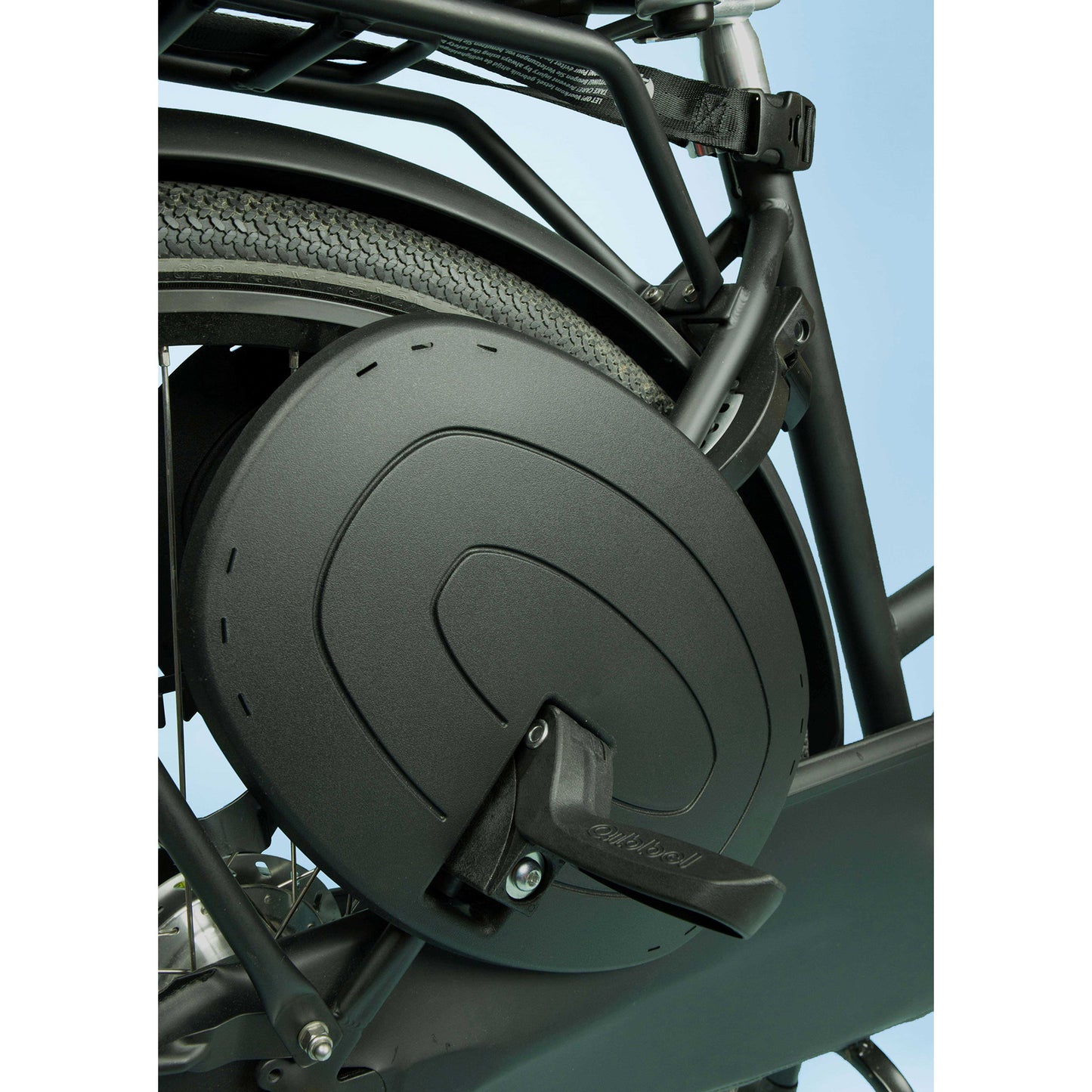 Qibbel Q344 Rücksitz 6+ Junior mit Fußstützen und Schutzplatten Khaki Schwarz