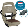 Qibbel Q345 Rücksitz 6+ Junior mit Fußstützen und Schutzplatten Cappuccino Brown