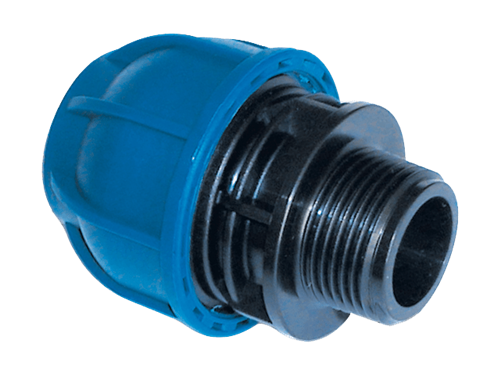 Alu-Kupplung ø50mm – 2 Außengewinde