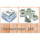 Bofix-Mutter M8 Vierkant verzinkt pro 100 Stück