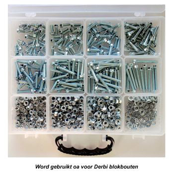 Bofix 219800 Box-Sortiment 12 Fächer Flanschschrauben und Muttern