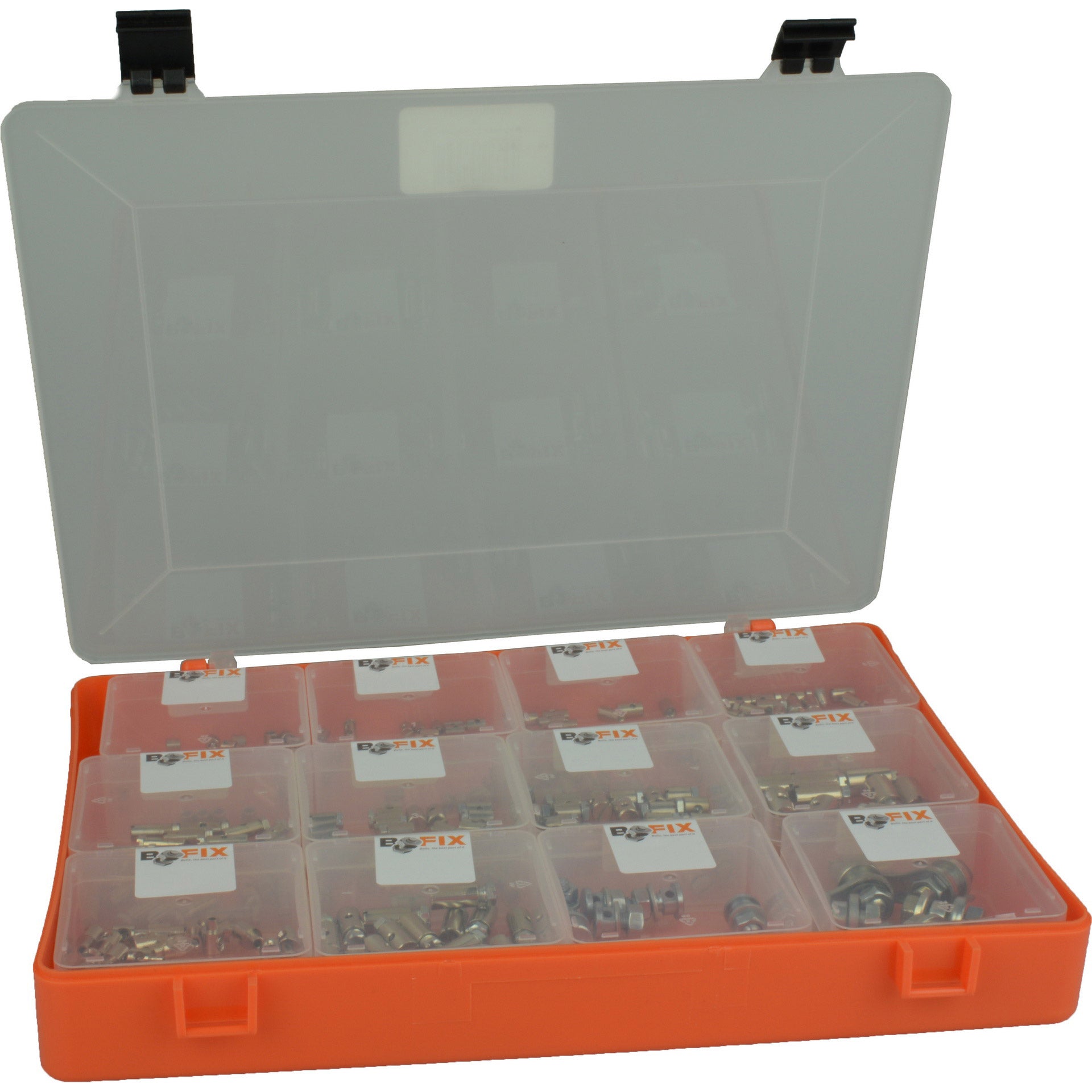 Bofix 243900 Box-Sortiment 12 Fächer Schraubnippel