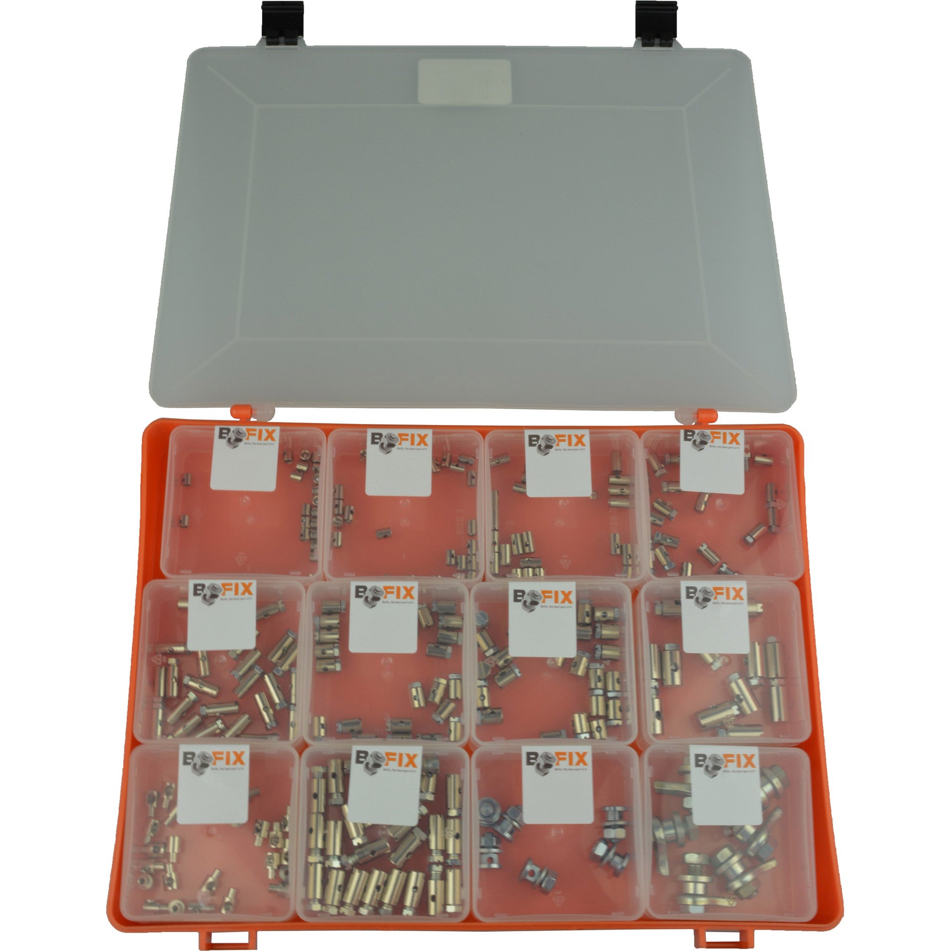 Bofix 243900 Box-Sortiment 12 Fächer Schraubnippel