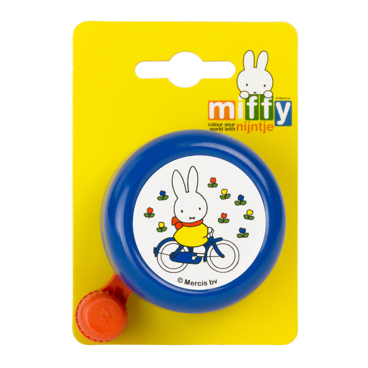 Fahrradglocke Miffy auf dem Fahrrad 60 mm blau