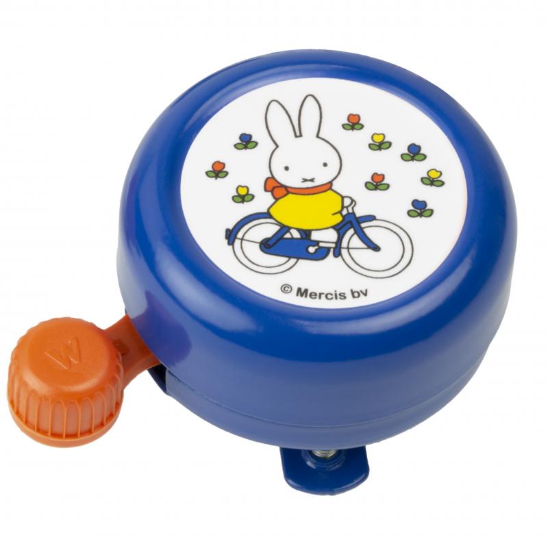 Fahrradglocke Miffy auf dem Fahrrad 60 mm blau